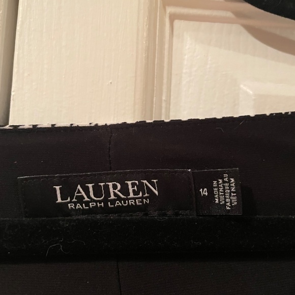 Lauren Ralph Lauren Houndstooth Pleated Jersey Dress Size 14 - Picture 8 of 10